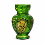 گلدان سبز شیشه‌ای